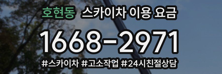 호현동 스카이차 이용 요금