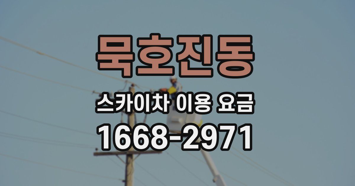 묵호진동 스카이차 이용 요금