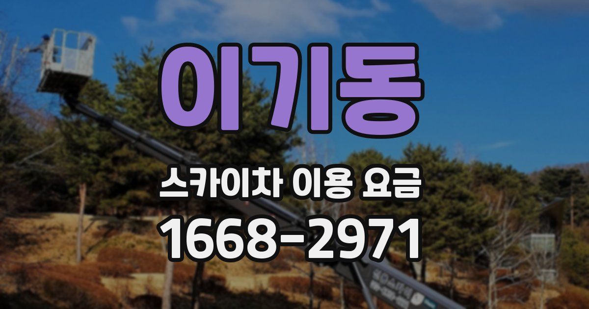 이기동 스카이차 이용 요금