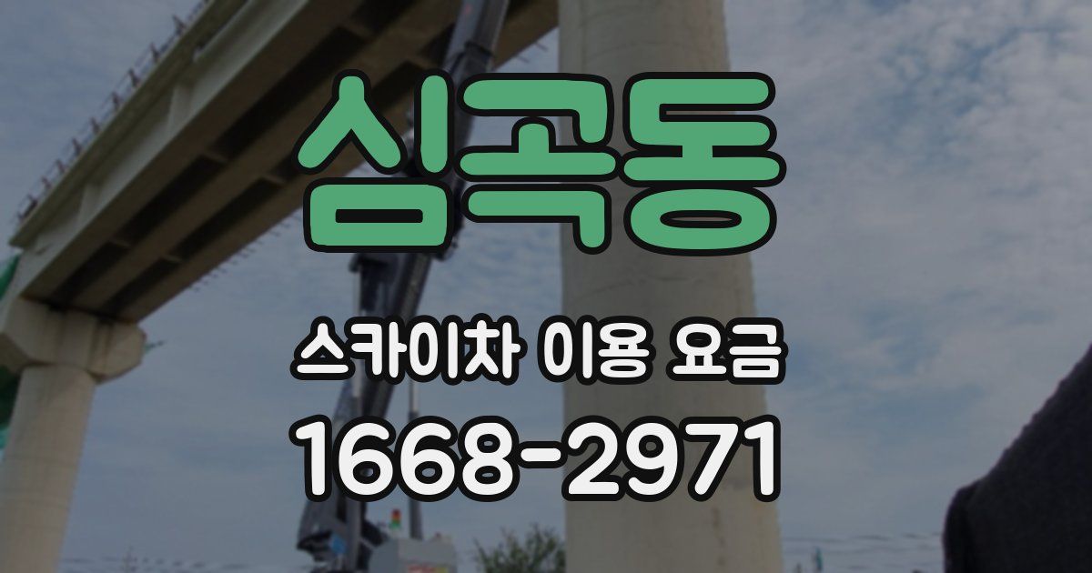 심곡동 스카이차 이용 요금