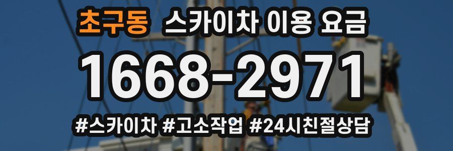 초구동 스카이차 이용 요금