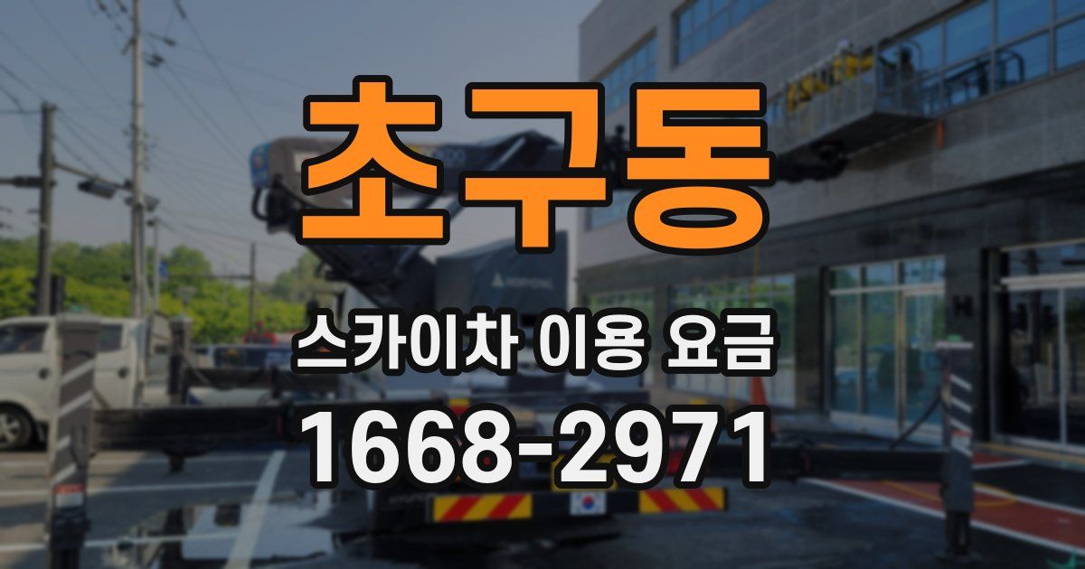초구동 스카이차 이용 요금