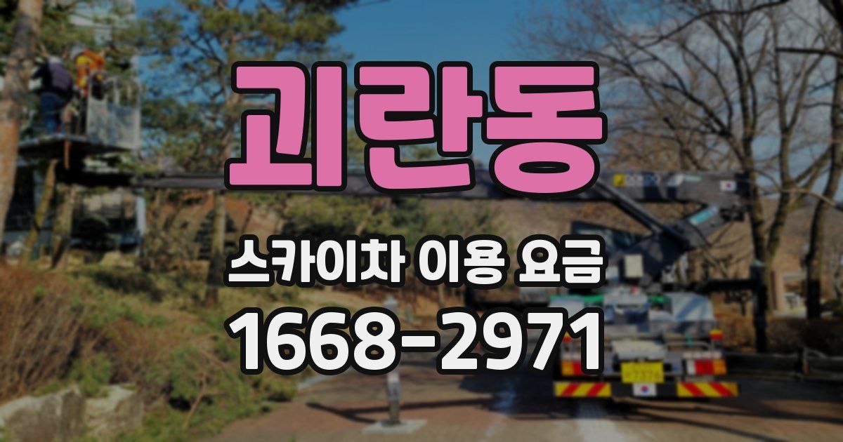 괴란동 스카이차 이용 요금