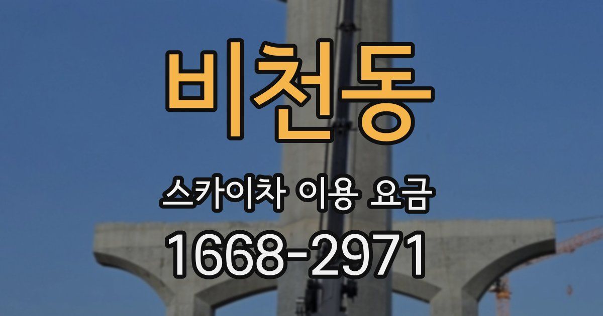 비천동 스카이차 이용 요금