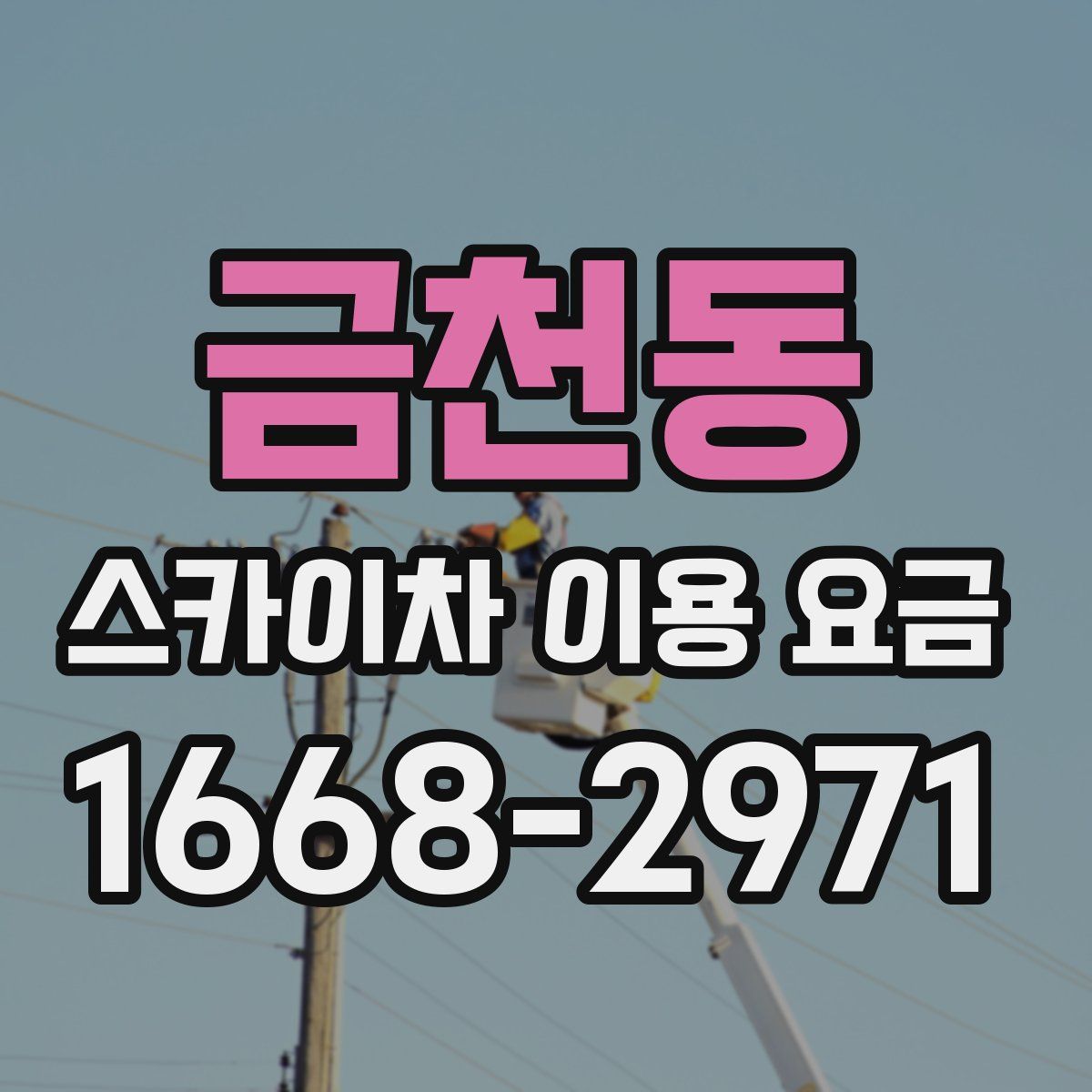 금천동 스카이차 이용 요금