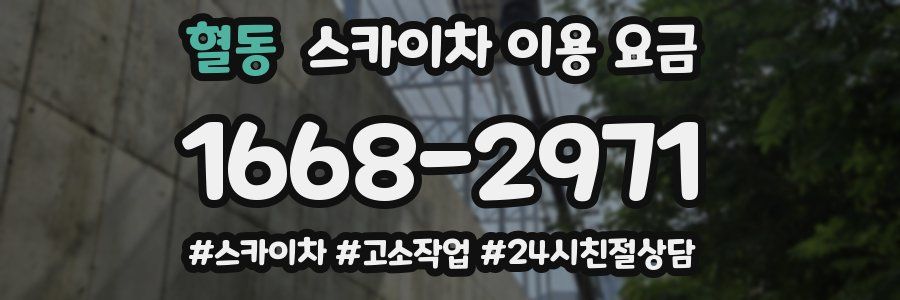 혈동 스카이차 이용 요금