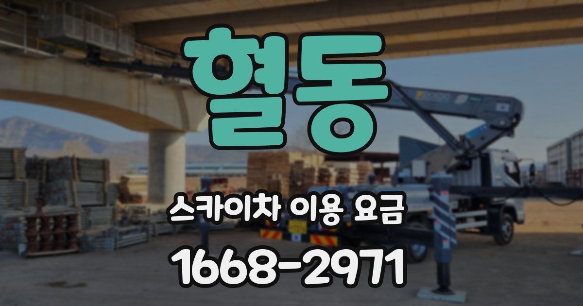 혈동 스카이차 이용 요금