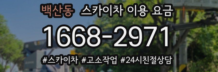 백산동 스카이차 이용 요금