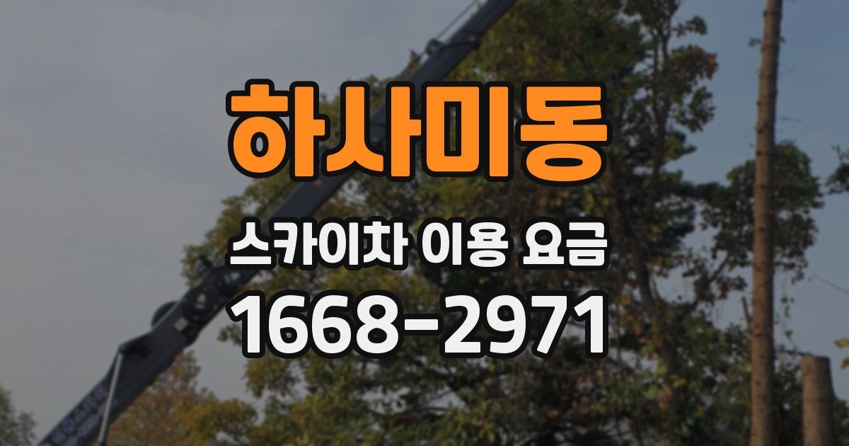 하사미동 스카이차 이용 요금