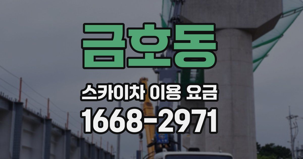 금호동 스카이차 이용 요금