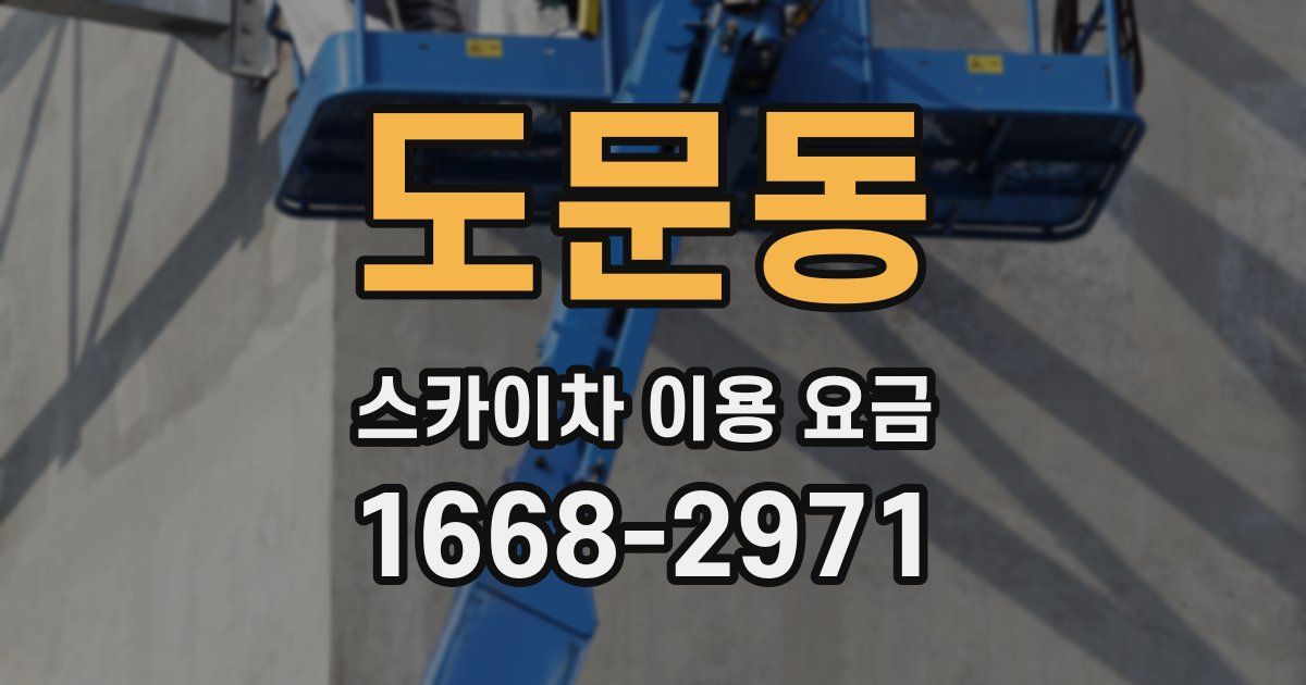 도문동 스카이차 이용 요금
