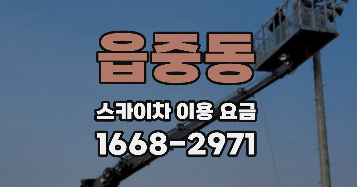 읍중동 스카이차 이용 요금