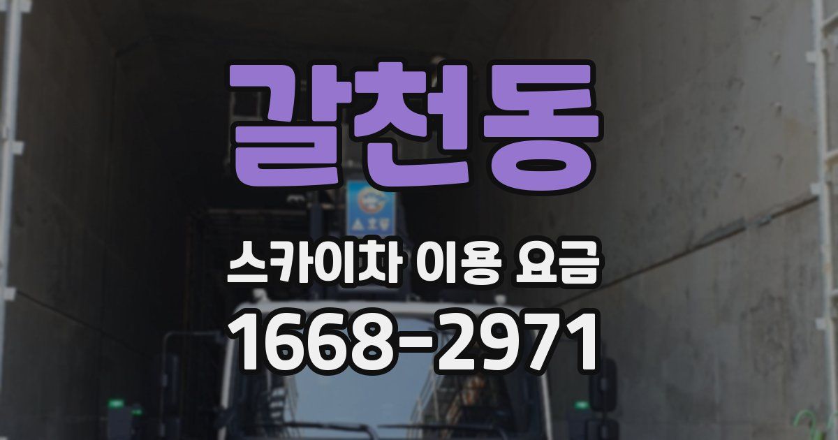 갈천동 스카이차 이용 요금