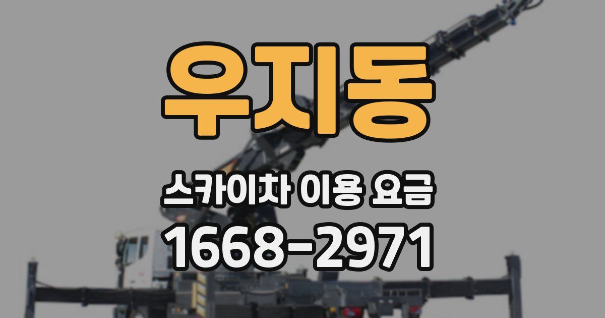 우지동 스카이차 이용 요금