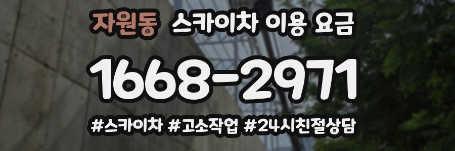 자원동 스카이차 이용 요금
