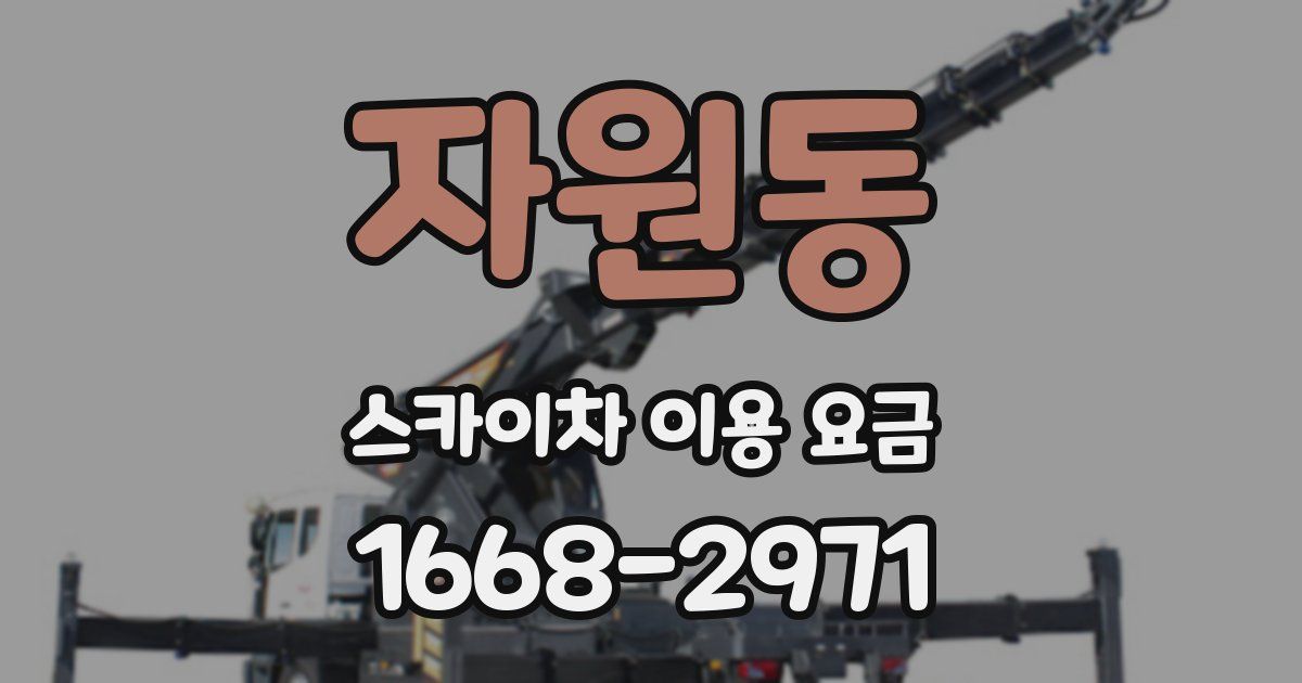 자원동 스카이차 이용 요금
