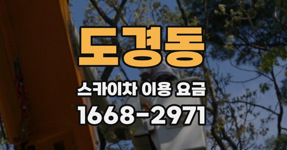 도경동 스카이차 이용 요금
