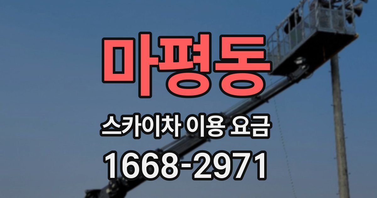 마평동 스카이차 이용 요금