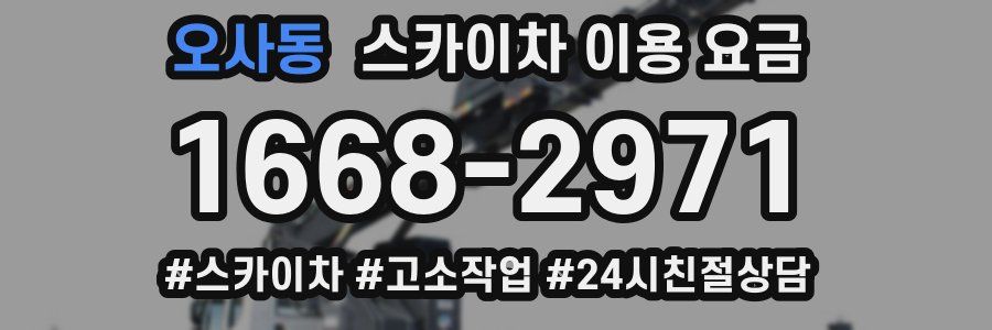 오사동 스카이차 이용 요금