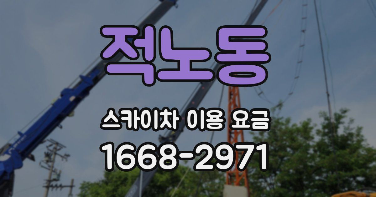 적노동 스카이차 이용 요금