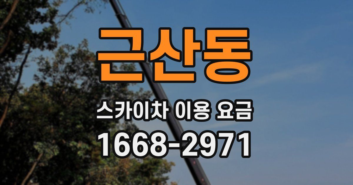 근산동 스카이차 이용 요금