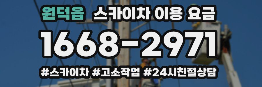 원덕읍 스카이차 이용 요금