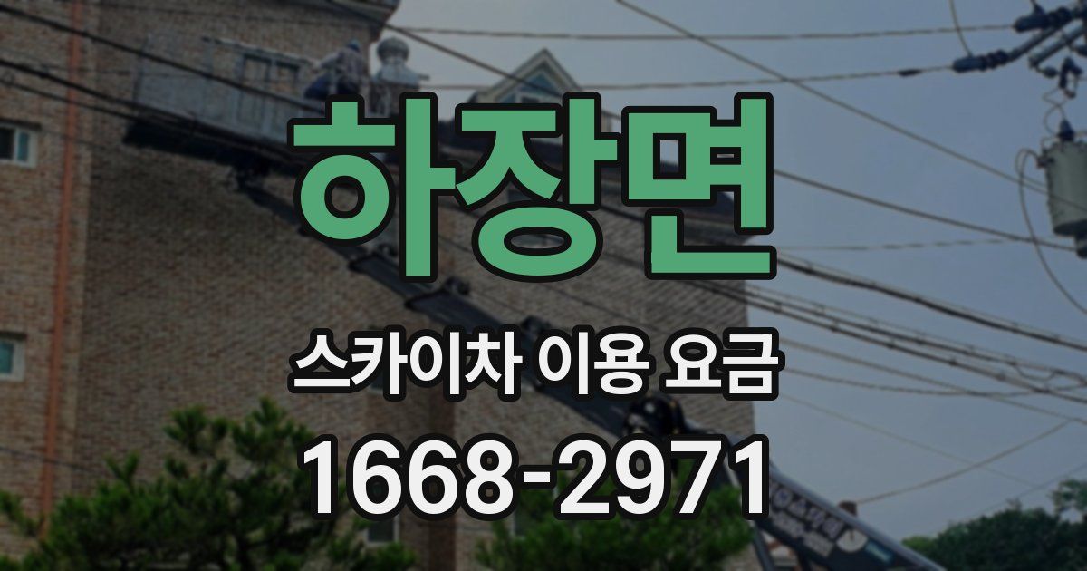 하장면 스카이차 이용 요금