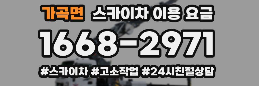 가곡면 스카이차 이용 요금