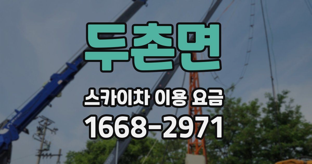 두촌면 스카이차 이용 요금