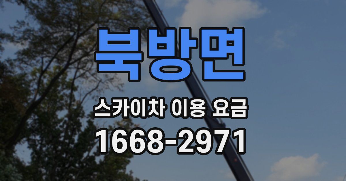 북방면 스카이차 이용 요금