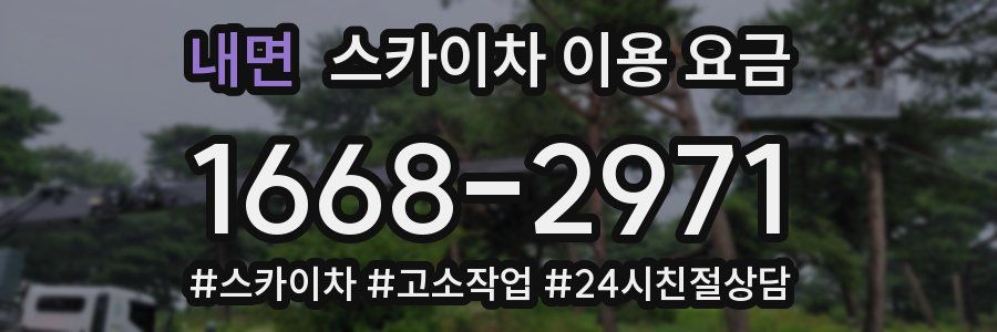 내면 스카이차 이용 요금