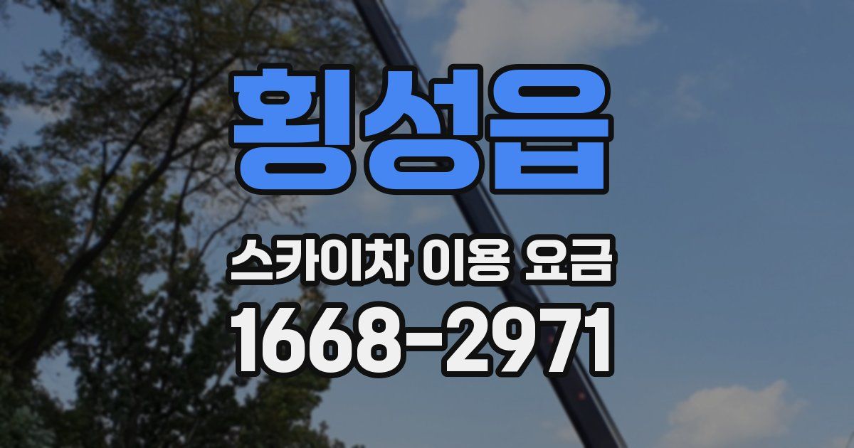 횡성읍 스카이차 이용 요금