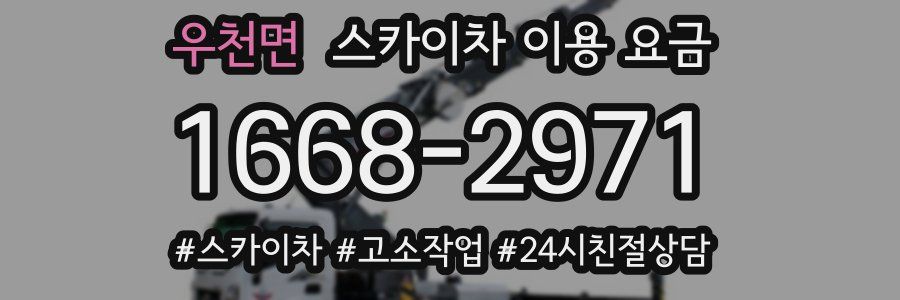 우천면 스카이차 이용 요금
