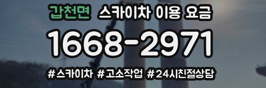 갑천면 스카이차 이용 요금
