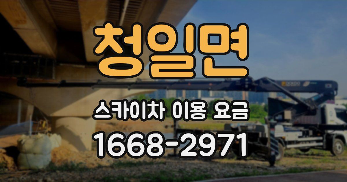 청일면 스카이차 이용 요금