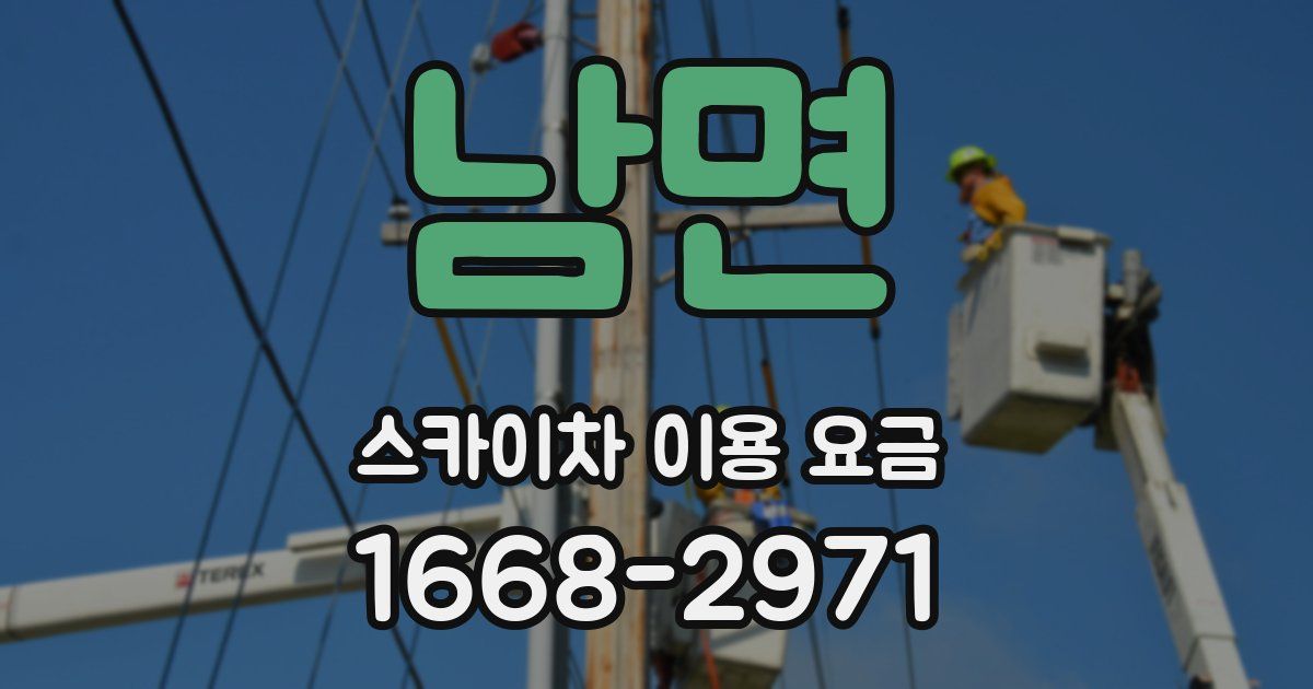 남면 스카이차 이용 요금