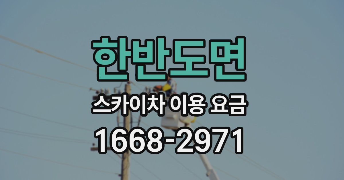 한반도면 스카이차 이용 요금