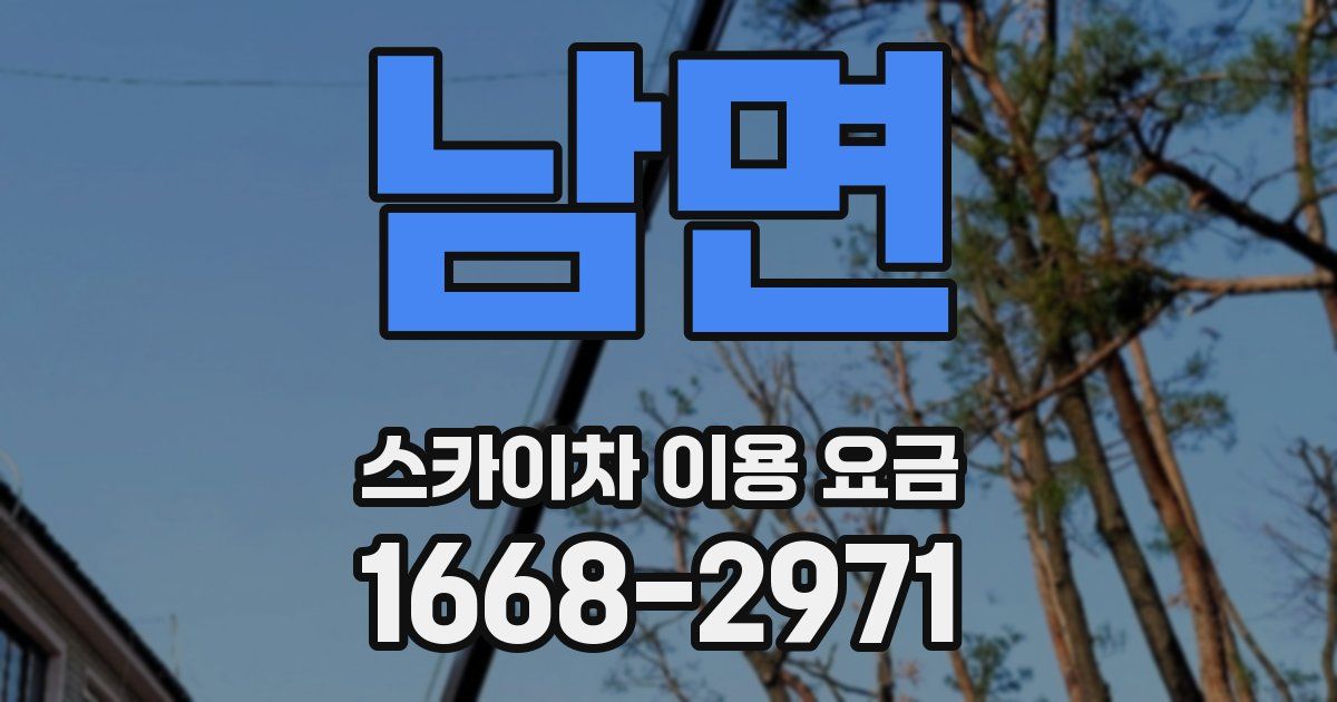 남면 스카이차 이용 요금