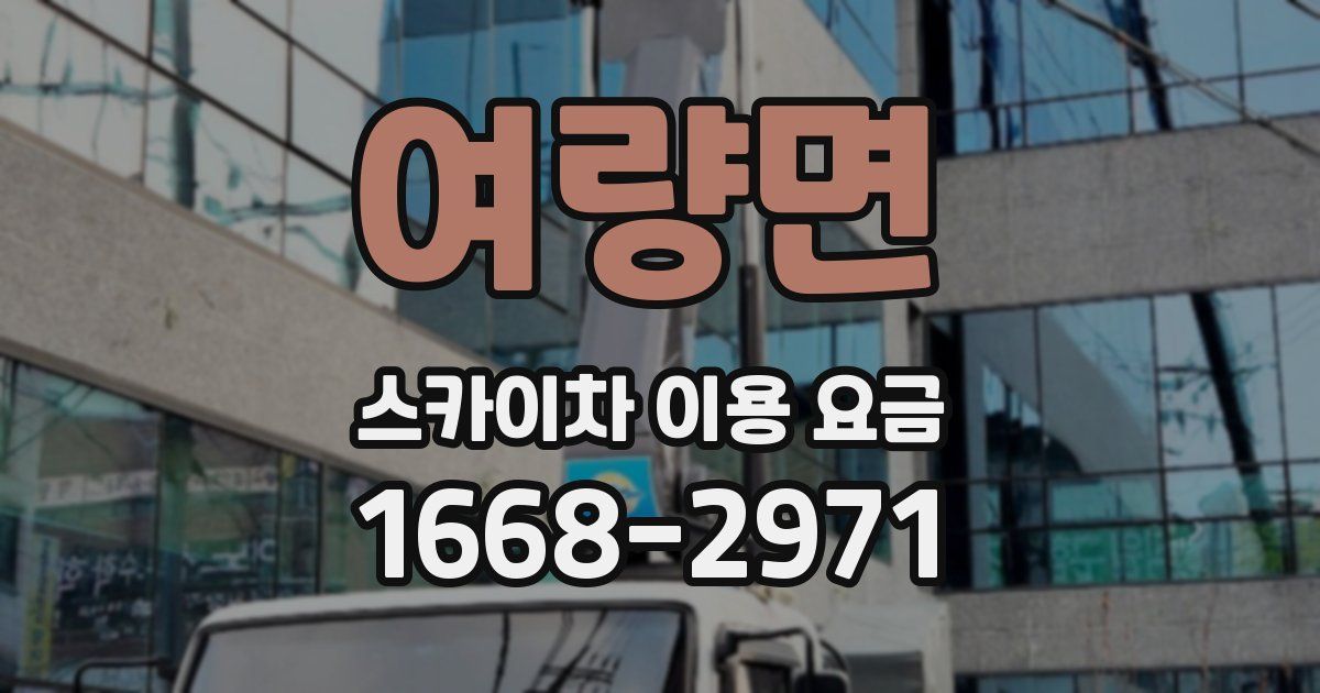 여량면 스카이차 이용 요금
