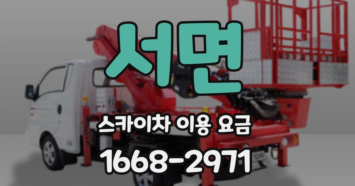 서면 스카이차 이용 요금