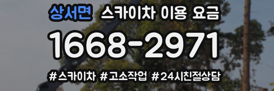 상서면 스카이차 이용 요금