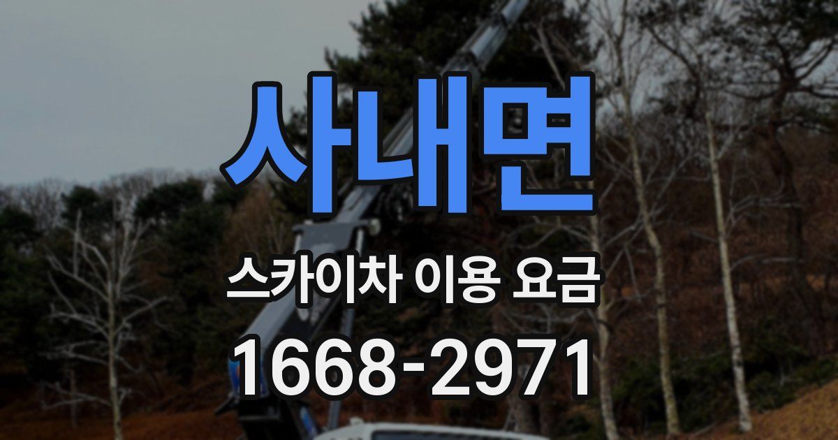 사내면 스카이차 이용 요금