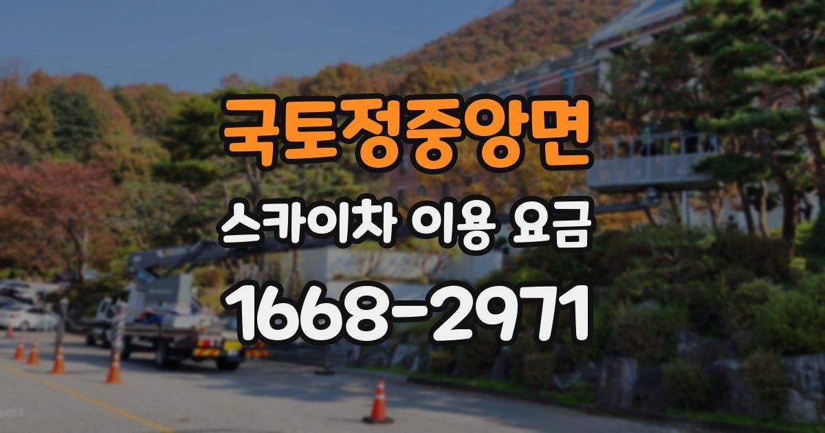 국토정중앙면 스카이차 이용 요금