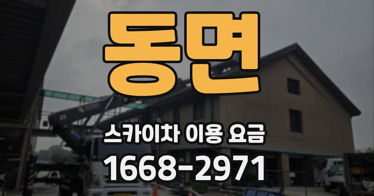 동면 스카이차 이용 요금