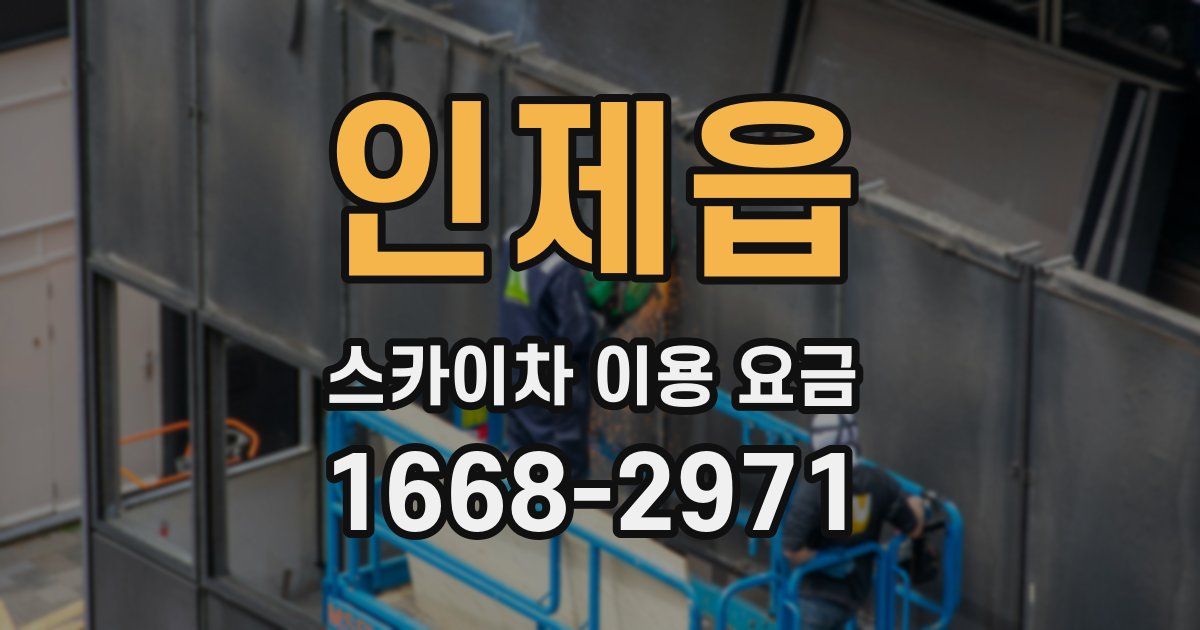 인제읍 스카이차 이용 요금