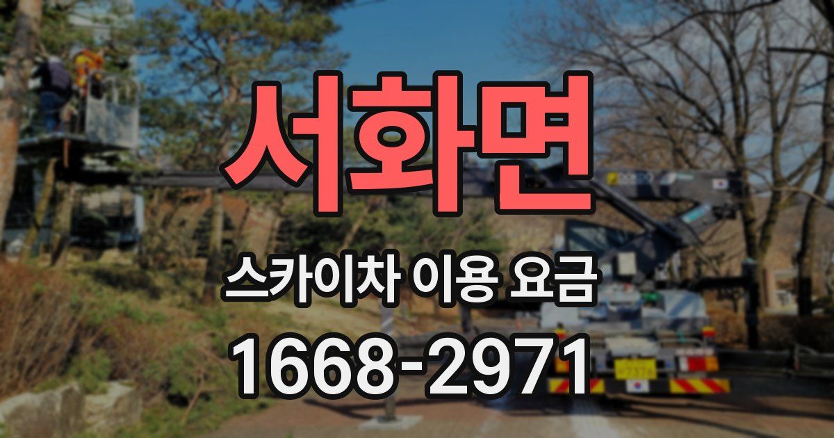 서화면 스카이차 이용 요금