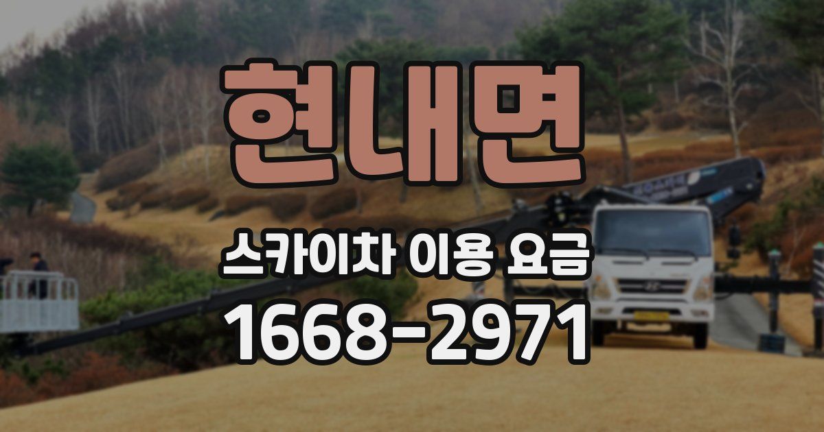 현내면 스카이차 이용 요금