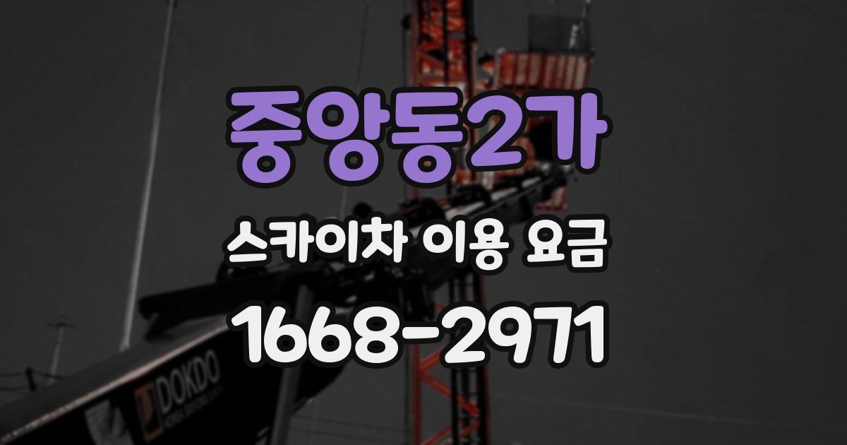 중앙동2가 스카이차 이용 요금