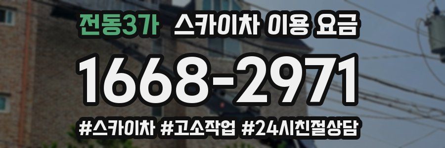 전동3가 스카이차 이용 요금