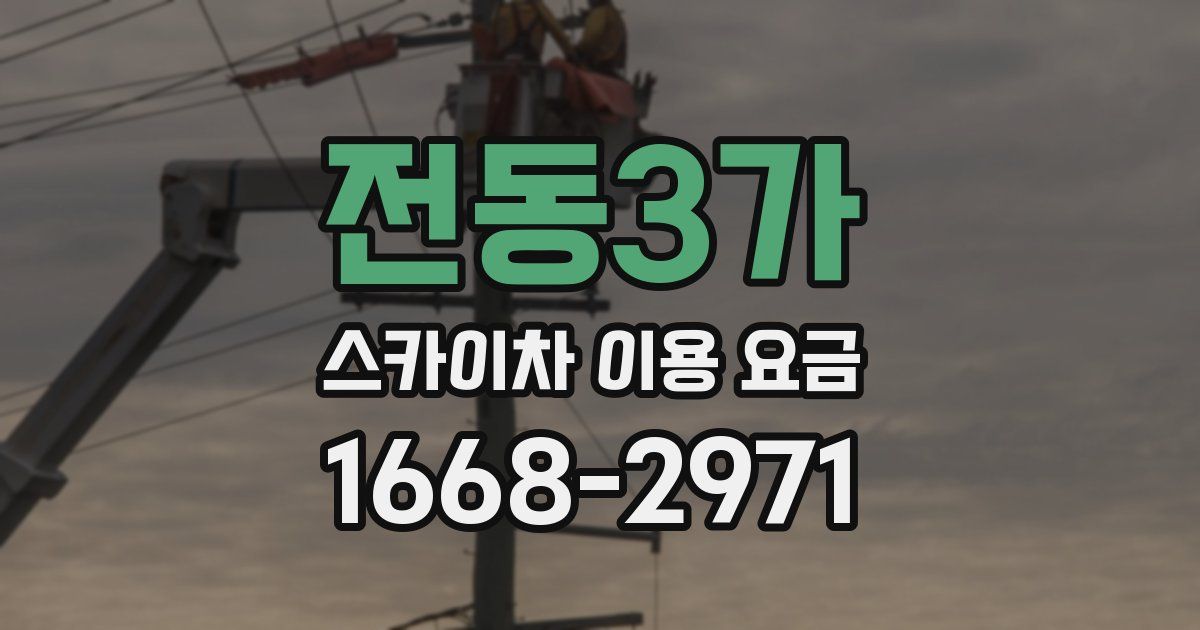 전동3가 스카이차 이용 요금